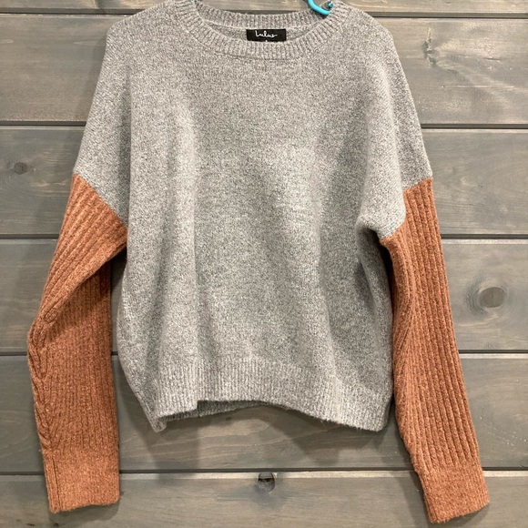 Lulus Tops - Lulus Rusty Rose Colorblock Sweater
